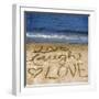 Live Laugh Love in the Sand-Kimberly Glover-Framed Photographic Print