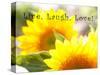 Live Laugh Love: Sunflower-Nicole Katano-Stretched Canvas