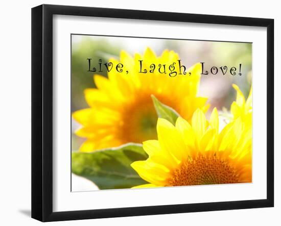 Live Laugh Love: Sunflower-Nicole Katano-Framed Photo