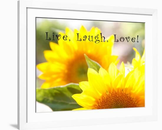 Live Laugh Love: Sunflower-Nicole Katano-Framed Photo