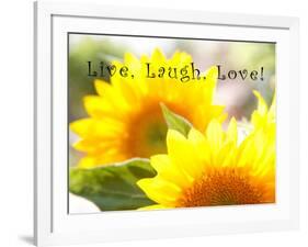 Live Laugh Love: Sunflower-Nicole Katano-Framed Photo