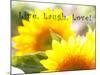 Live Laugh Love: Sunflower-Nicole Katano-Mounted Photo