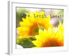 Live Laugh Love: Sunflower-Nicole Katano-Framed Photo