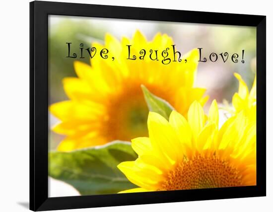 Live Laugh Love: Sunflower-Nicole Katano-Framed Photo