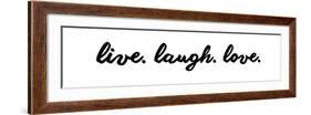 Live Laugh Love - White-Color Me Happy-Framed Art Print