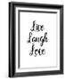 Live laugh love-Pop Monica-Framed Art Print