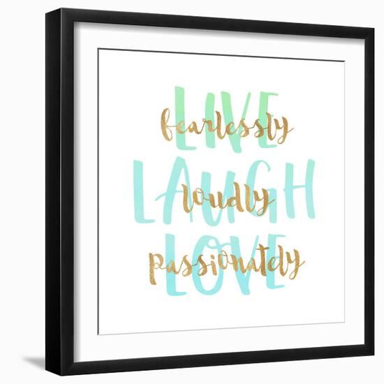 Live, Laugh, Love-Bella Dos Santos-Framed Art Print