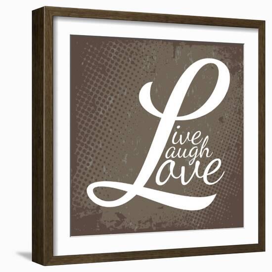 Live Laugh Love-arenacreative-Framed Art Print