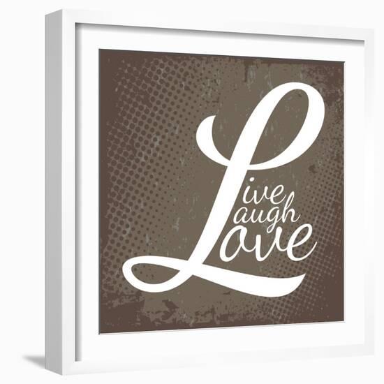 Live Laugh Love-arenacreative-Framed Art Print