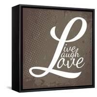 Live Laugh Love-arenacreative-Framed Stretched Canvas