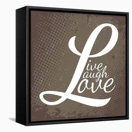 Live Laugh Love-arenacreative-Framed Stretched Canvas