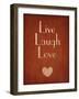 Live Laugh Love-null-Framed Premium Giclee Print