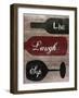 Live Laugh Sip-Sheldon Lewis-Framed Art Print