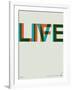 Live Life Poster 2-NaxArt-Framed Art Print