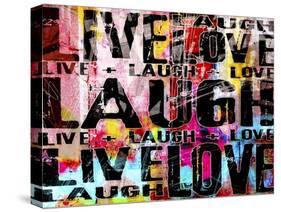 Live Love Laugh Landscape-Roseanne Jones-Stretched Canvas