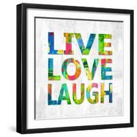 Live Love Laugh-Jamie MacDowell-Framed Art Print