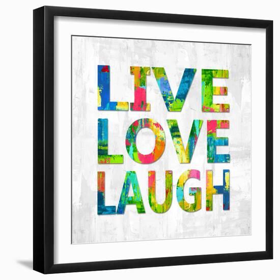 Live Love Laugh-Jamie MacDowell-Framed Art Print