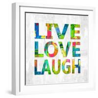 Live Love Laugh-Jamie MacDowell-Framed Art Print