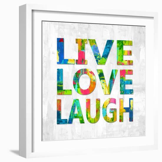 Live Love Laugh-Jamie MacDowell-Framed Art Print