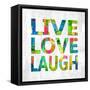 Live Love Laugh-Jamie MacDowell-Framed Stretched Canvas