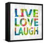 Live Love Laugh-Jamie MacDowell-Framed Stretched Canvas