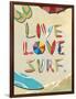 Live Love Surf-Scott Westmoreland-Framed Art Print