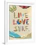 Live Love Surf-Scott Westmoreland-Framed Art Print