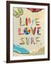 Live Love Surf-Scott Westmoreland-Framed Art Print