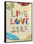 Live Love Surf-Scott Westmoreland-Framed Stretched Canvas