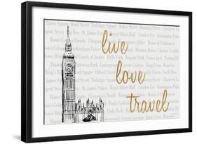 Live, Love, Travel-Nicholas Biscardi-Framed Art Print