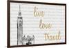 Live, Love, Travel-Nicholas Biscardi-Framed Art Print