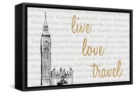 Live, Love, Travel-Nicholas Biscardi-Framed Stretched Canvas