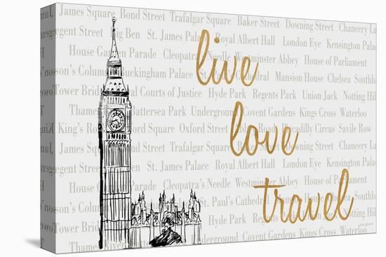 Live, Love, Travel-Nicholas Biscardi-Stretched Canvas