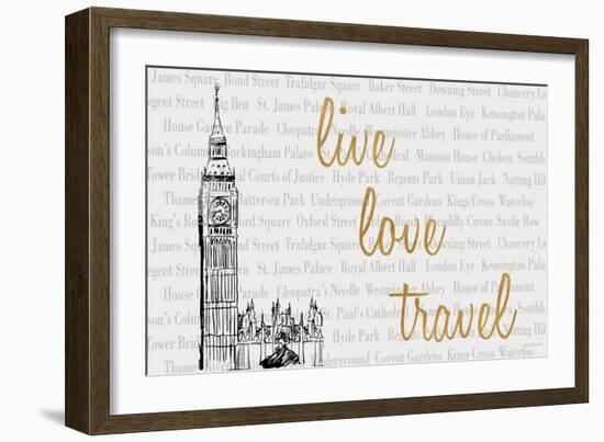 Live, Love, Travel-Nicholas Biscardi-Framed Art Print