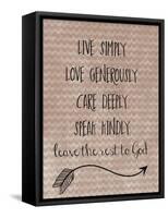 Live Simply-Erin Clark-Framed Stretched Canvas