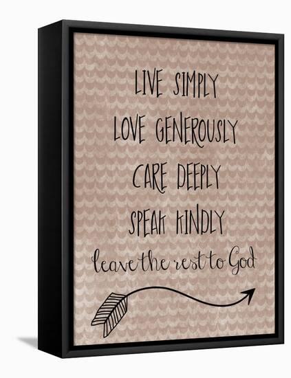 Live Simply-Erin Clark-Framed Stretched Canvas