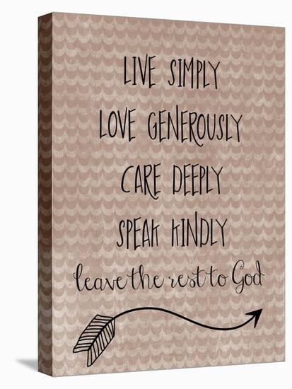 Live Simply-Erin Clark-Stretched Canvas