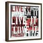 Live the Dream Black and White I-null-Framed Art Print