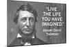Live The Life You Have Imagined Henry David Thoreau Quote Poster-null-Mounted Poster