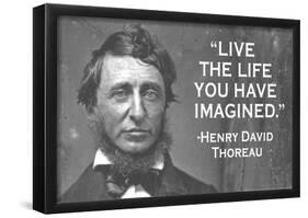 Live The Life You Have Imagined Henry David Thoreau Quote Poster-null-Framed Poster