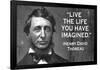 Live The Life You Have Imagined - Henry David Thoreau Quote Poster-Ephemera-Framed Poster