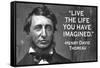 Live The Life You Have Imagined - Henry David Thoreau Quote Poster-Ephemera-Framed Stretched Canvas