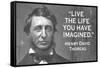 Live The Life You Have Imagined Henry David Thoreau Quote Poster-Ephemera-Framed Stretched Canvas