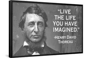 Live The Life You Have Imagined Henry David Thoreau Quote Poster-Ephemera-Framed Poster