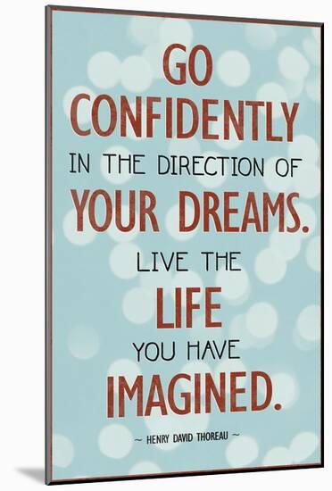 Live the Life You Have Imagined Thoreau Quote Art Print Poster-null-Mounted Poster