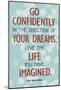 Live the Life You Have Imagined Thoreau Quote Art Print Poster-null-Mounted Poster