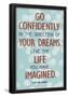 Live the Life You Have Imagined Thoreau Quote Art Print Poster-null-Framed Poster