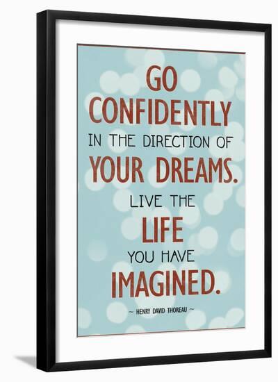 Live the Life You Have Imagined Thoreau Quote Art Print Poster-null-Framed Art Print