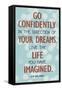 Live the Life You Have Imagined Thoreau Quote Art Print Poster-null-Framed Stretched Canvas