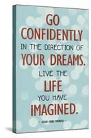 Live the Life You Have Imagined Thoreau Quote Art Print Poster-null-Stretched Canvas